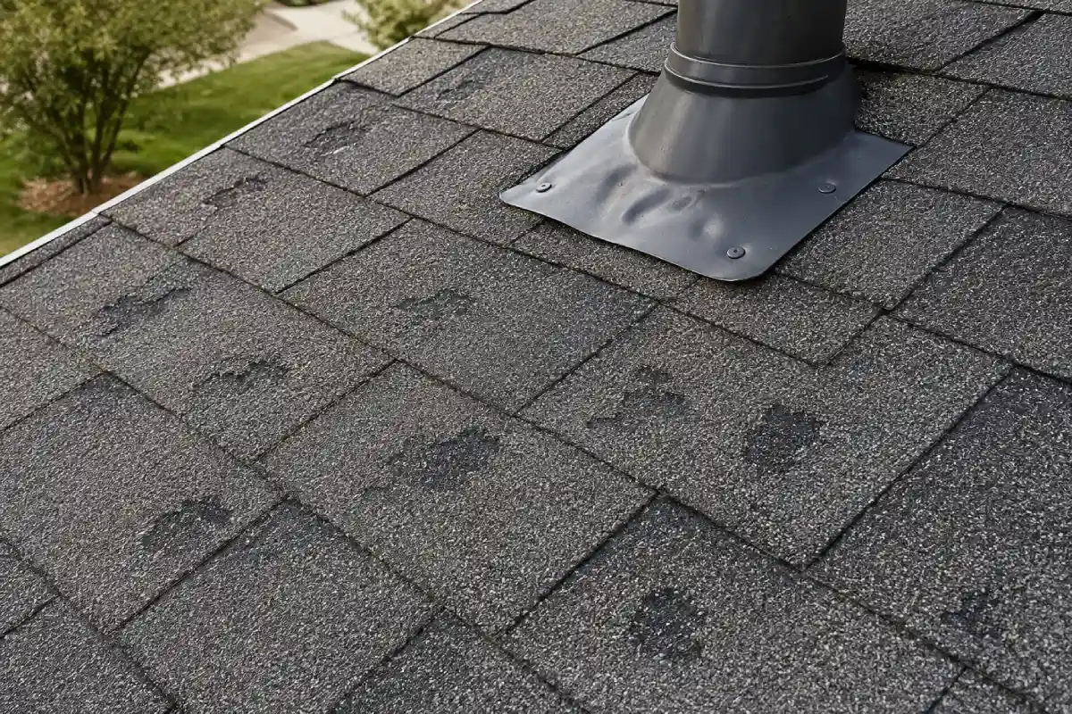 Hail damage on a Colorado roof