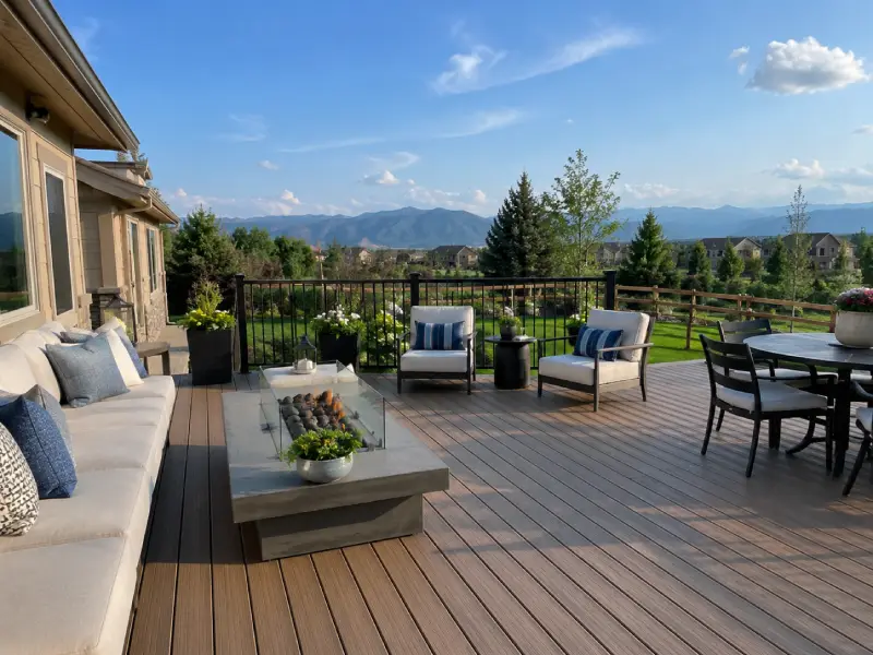 A custom deck and outdoor living space in Colorado