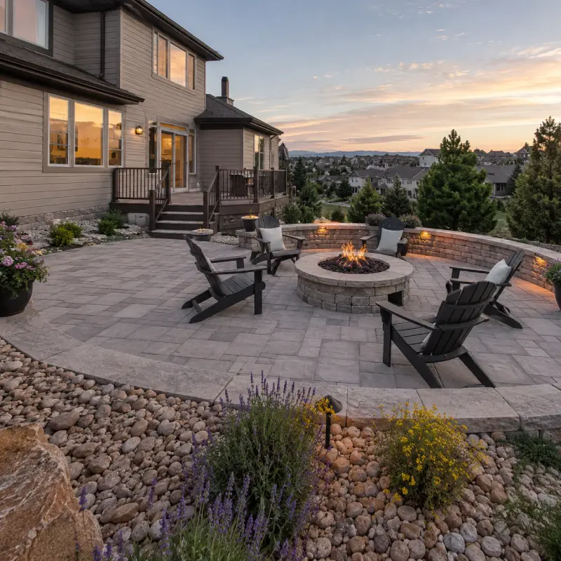 Paver patio and hardscape